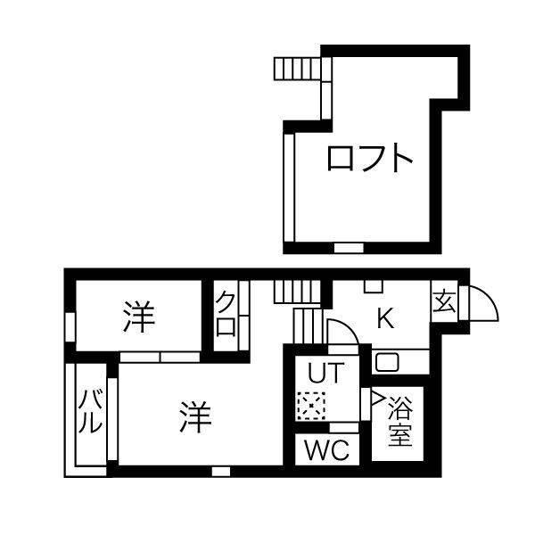 名古屋市天白区野並アパート 間取り図画像