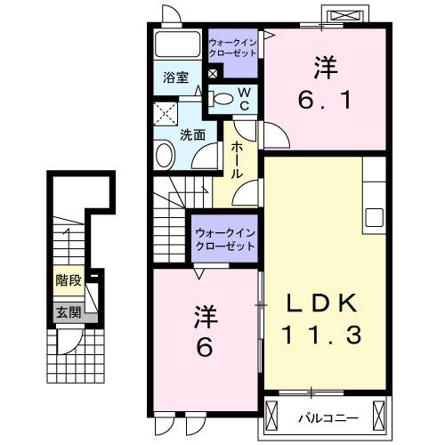 パティオ緑（205） 間取り図画像