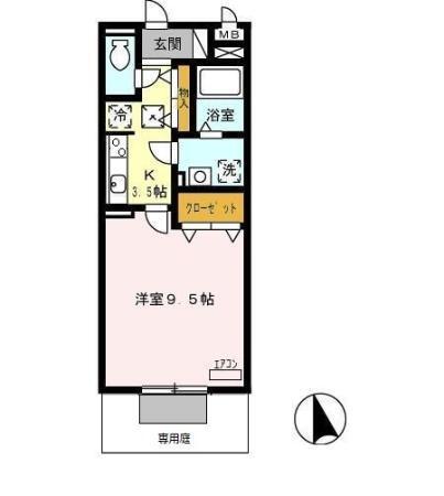 マ　メゾン菊住Ｗ（103） 間取り図画像