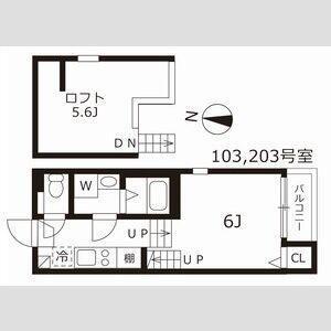 名古屋市昭和区菊園町アパート 間取り図画像