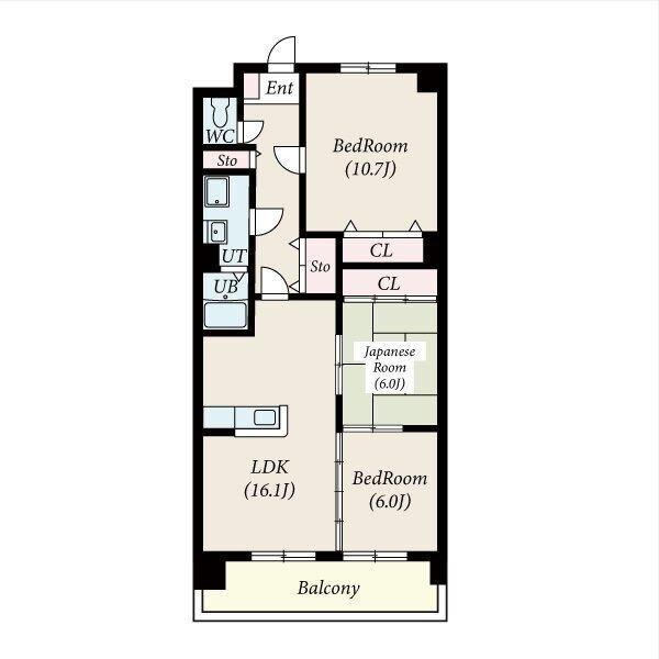名古屋市昭和区広見町マンション 間取り図画像