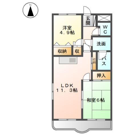 ドミールⅡ 間取り図画像