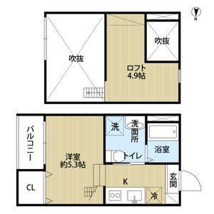 名古屋市瑞穂区苗代町アパート 間取り図画像
