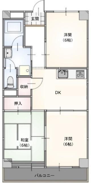 グランデール桜（306） 間取り図画像