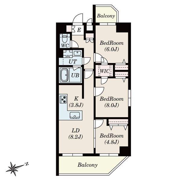 名古屋市緑区桃山マンション 間取り図画像