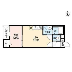 名古屋市瑞穂区平郷町アパート 間取り図画像
