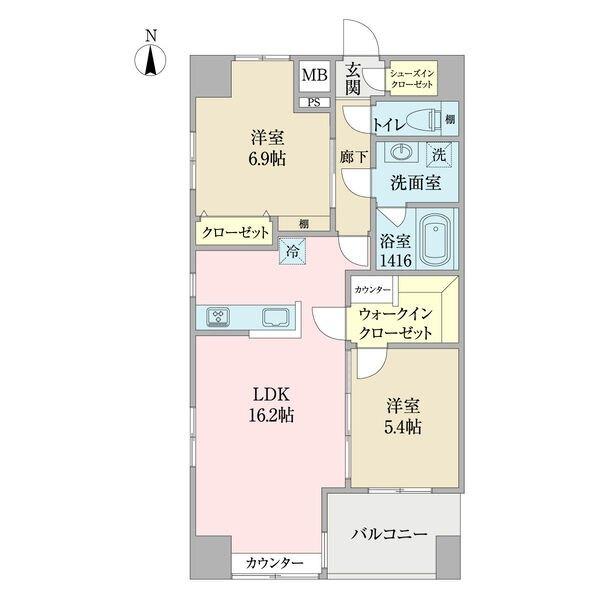 名古屋市瑞穂区桜見町マンション 間取り図画像