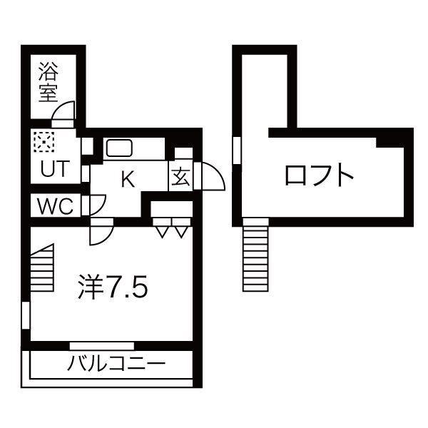 名古屋市南区道徳新町アパート 間取り図画像