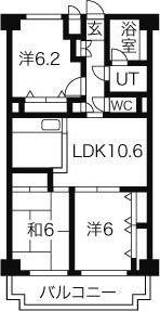 名古屋市瑞穂区妙音通マンション 間取り図画像