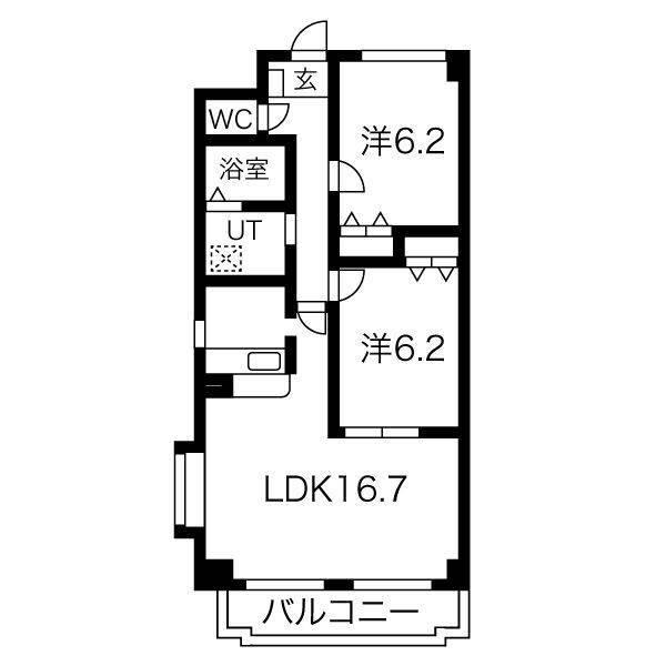 プリミエール松園 間取り図画像