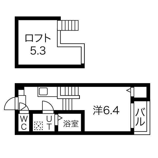 名古屋市瑞穂区姫宮町アパート 間取り図画像