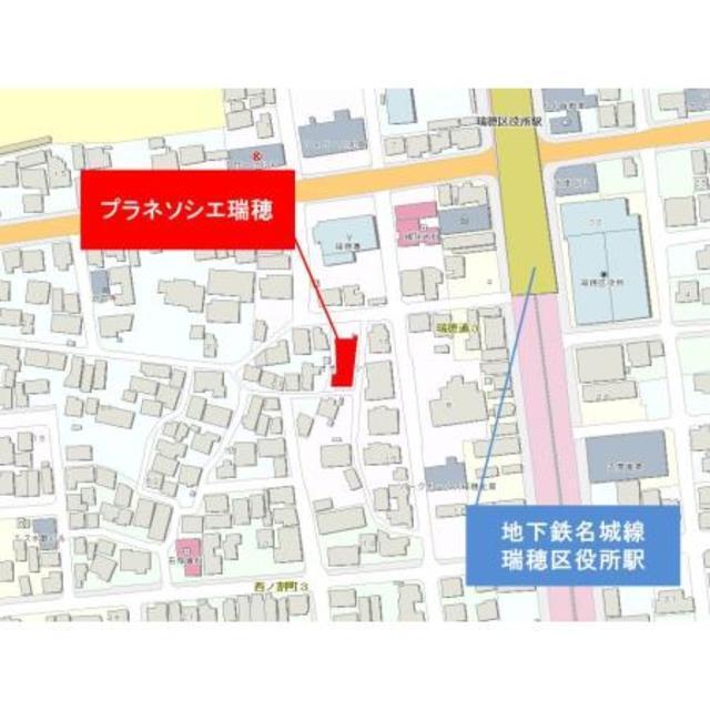 ラフィネメゾン瑞穂（302） 地形図・案内図
