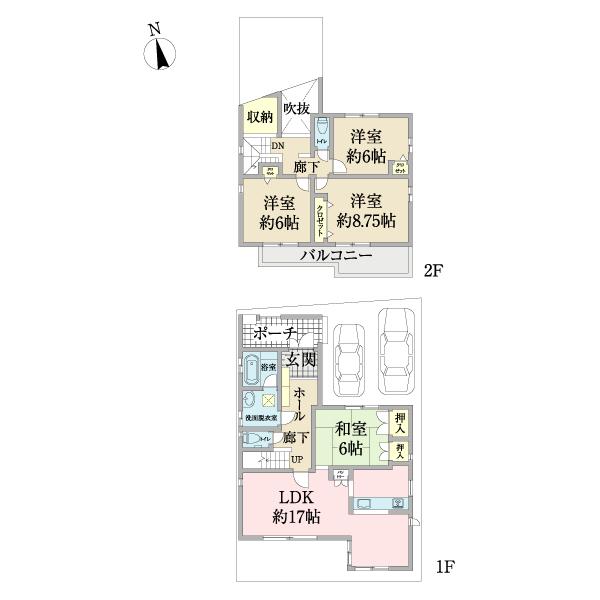 千種区春岡戸建 間取り図画像