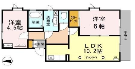 清水ハイム　D（101） 間取り図画像