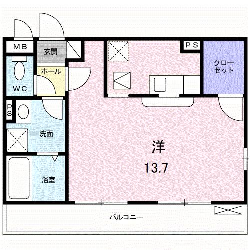 宙（101） 間取り図画像