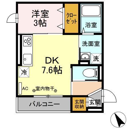 エムズ　バーレイ湘南平塚（201） 間取り図画像