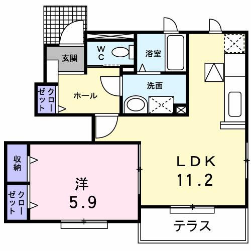 ウイステェリアⅡ（101） 間取り図画像