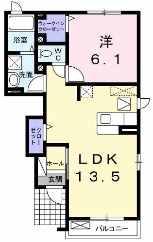 ジェルメＳＡＫＡＩＷＥＳＴ（105） 間取り図画像