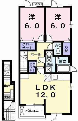 メルシーＢ（204） 間取り図画像