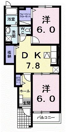 メルシーＢ（102） 間取り図画像