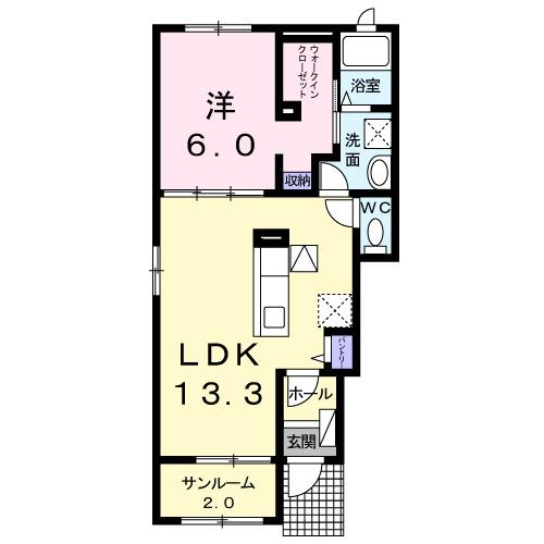 サニーレジデンスⅤ（101） 間取り図画像