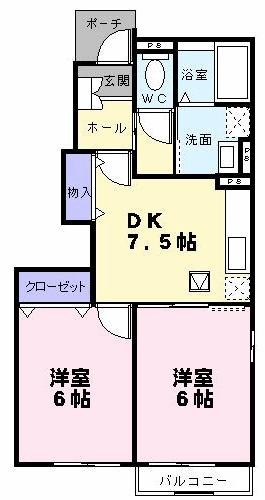 ヴェルタウンＤ（101） 間取り図画像