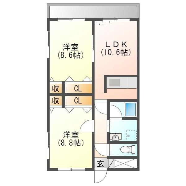 タケモトマンション（205） 間取り図画像