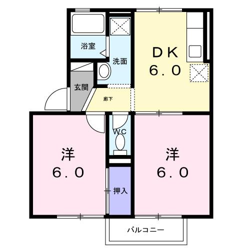 ガーデンシティ桜町Ｉ棟（102） 間取り図画像