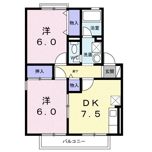 ガーデンシティ桜町Ｅ棟（101） 間取り図画像
