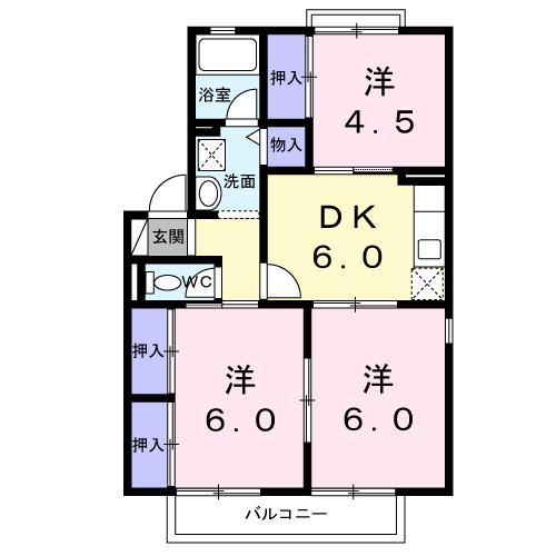 ガーデンシティ桜町Ａ棟（202） 間取り図画像