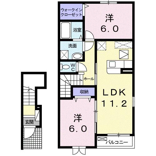セイバリー　ハウスＢ（203） 間取り図画像