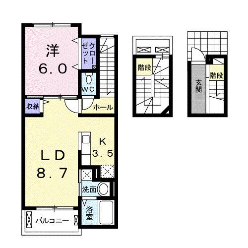 ルミエール・ロゼⅡ（303） 間取り図画像