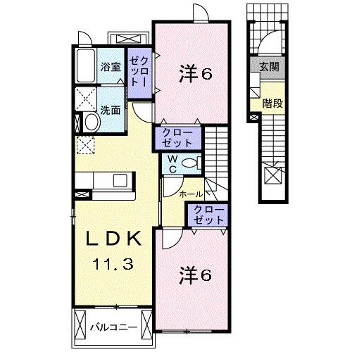 アラモードさくらⅣ（204） 間取り図画像