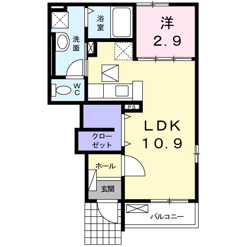 プレシュー　川南（102） 間取り図画像