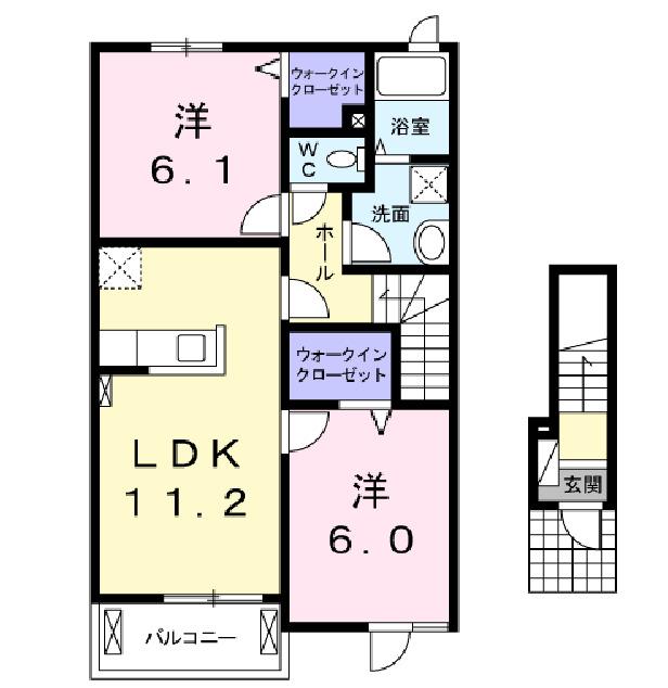 クレア（202） 間取り図画像