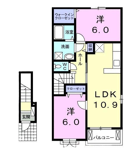 ピーメイルＢ（203） 間取り図画像