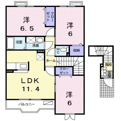 シューベルブ・メゾンＡ（202） 間取り図画像