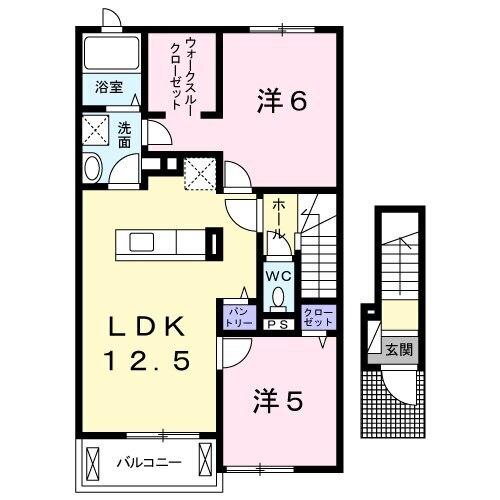 イーストヴィラ　アイ（202） 間取り図画像