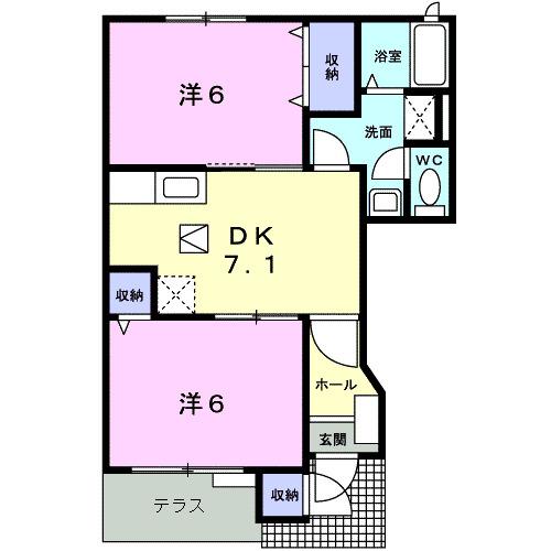 セントラル・ケイＣ棟（103） 間取り図画像
