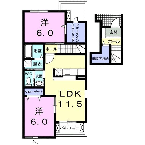 グラシュー・メゾンＢ（204） 間取り図画像