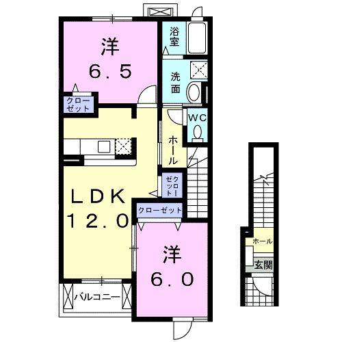アンソレイエ・メゾンＢ（203） 間取り図画像