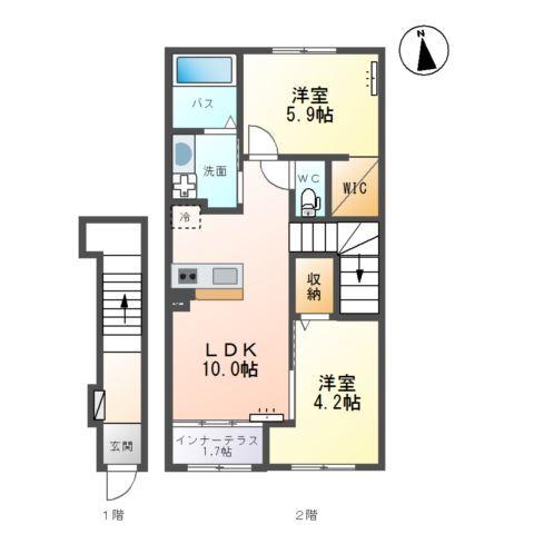 ミルフルール 間取り図画像