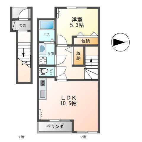 フォレスト鹿妻Ⅲ 間取り図画像