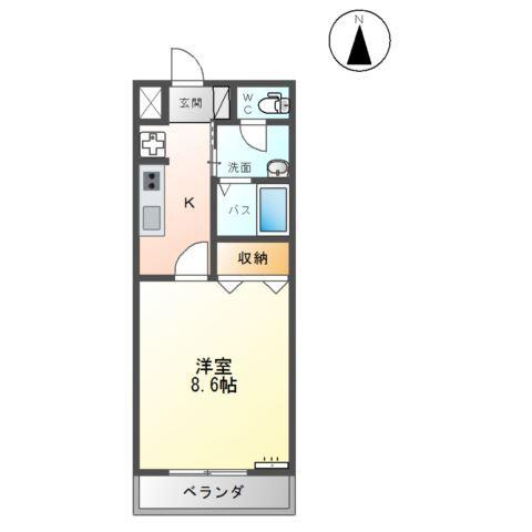 メルヴェーユ新成Ａ 間取り図画像