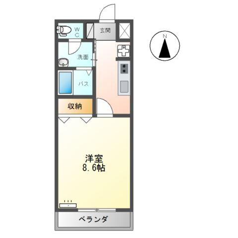 メルヴェーユ新成Ａ 間取り図画像
