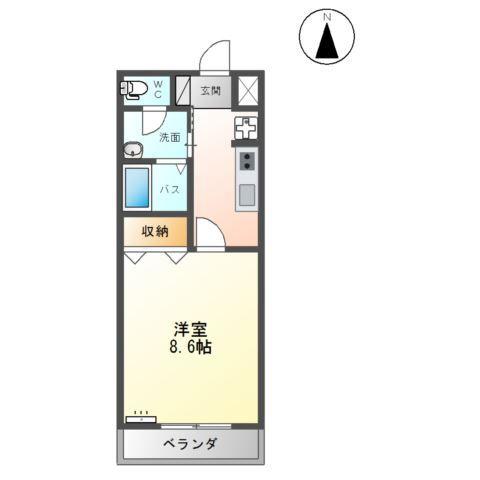 メルヴェーユ新成Ａ 間取り図画像