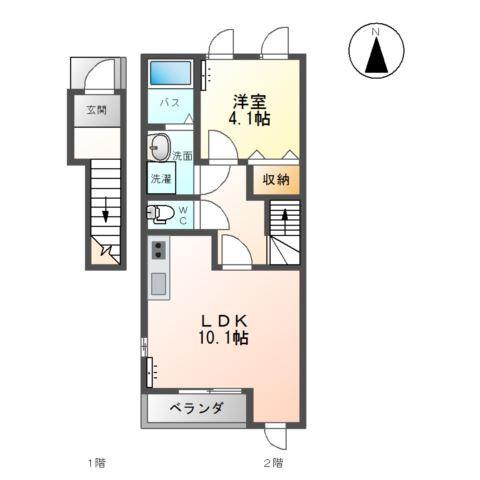 プレジールＢ 間取り図画像