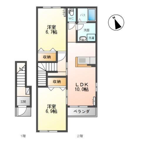 アベックス南 間取り図画像
