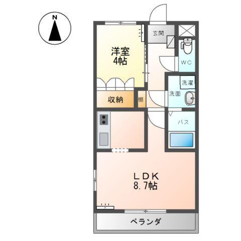 プレサス中浦B 間取り図画像
