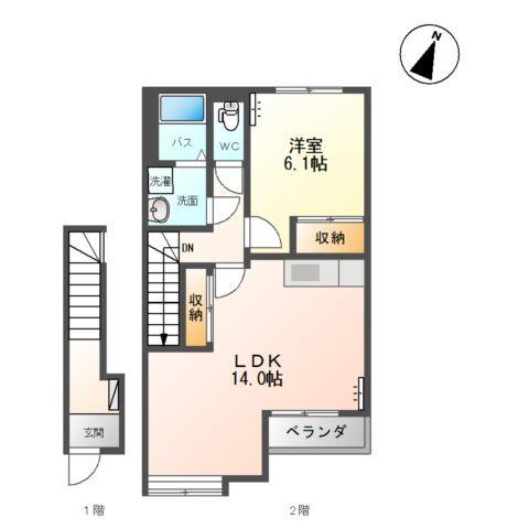 サンプレス・ラビアンKN 間取り図画像